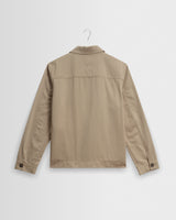 wax london men's Strand - Beige Cotton Tencel Twill Jacket