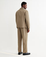 wax london men's Strand - Beige Cotton Tencel Twill Jacket
