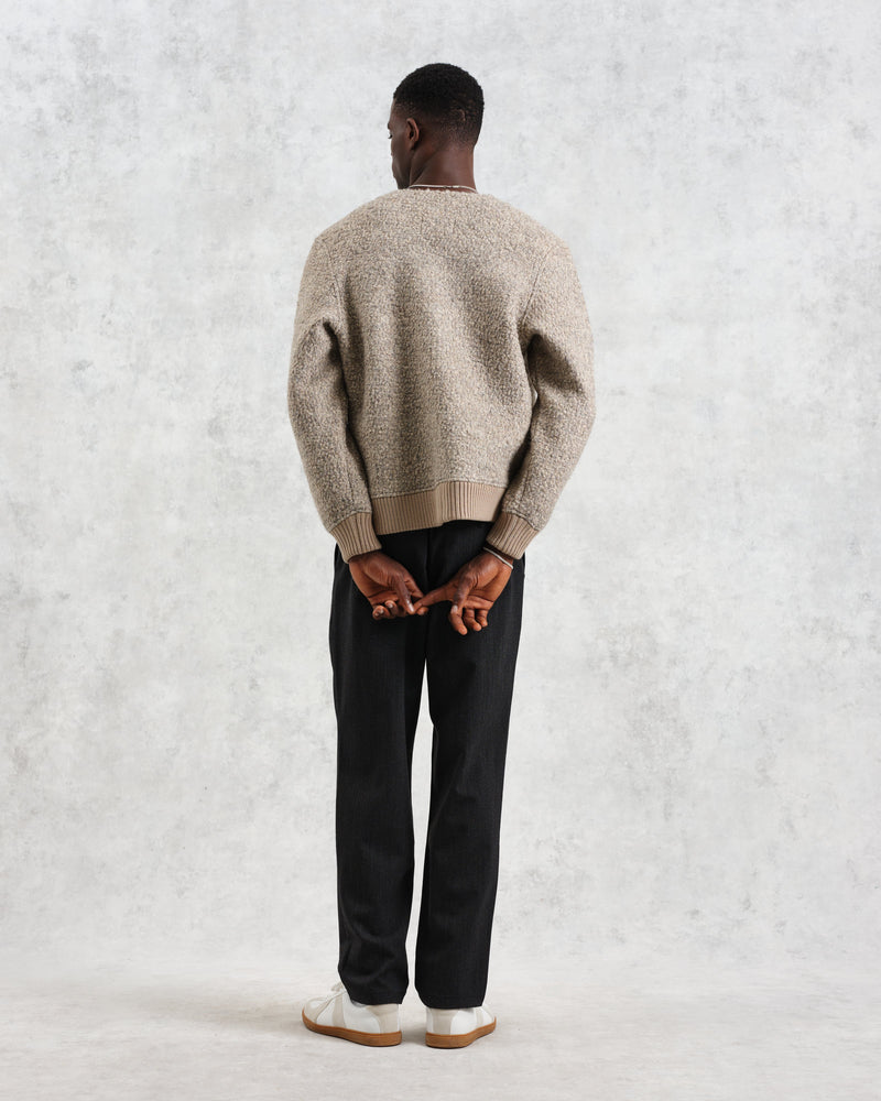 wax london Tor - Natural Boucle Wool Cardigan