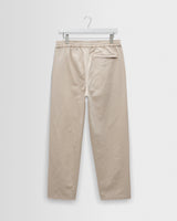 wax london men's Tyne - Stone Cotton Tencel Loose Fit Trousers