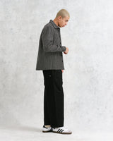 wax london Whiting - Black And Ecru Frome Overshirt