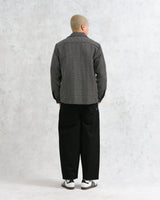 wax london Whiting - Black And Ecru Frome Overshirt