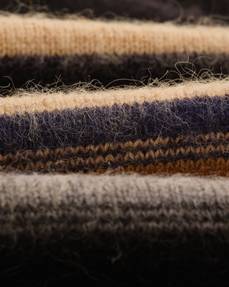 wax london Wilde - Black Brush Stripe Crew Neck