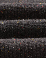 wax london men's Wilde - Charcoal Donegal Wool Crewneck