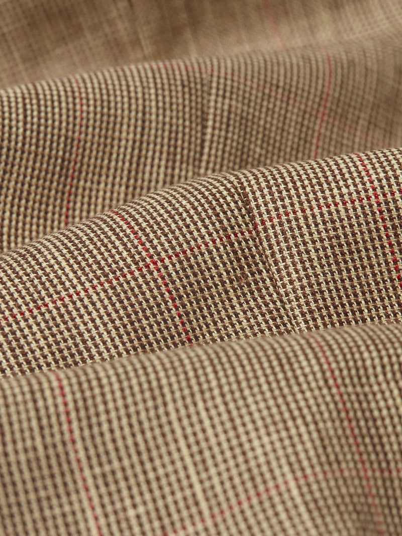 Alp Trouser Brown Check Linen