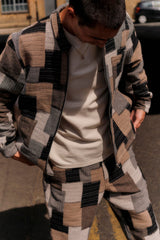 Kurt Trousers Black Patchwork