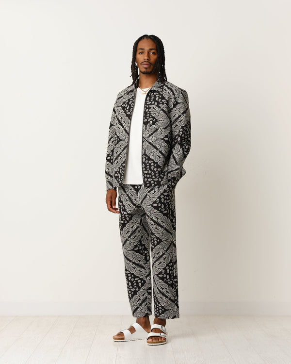 Chase Jacket Black Paisley Jacquard