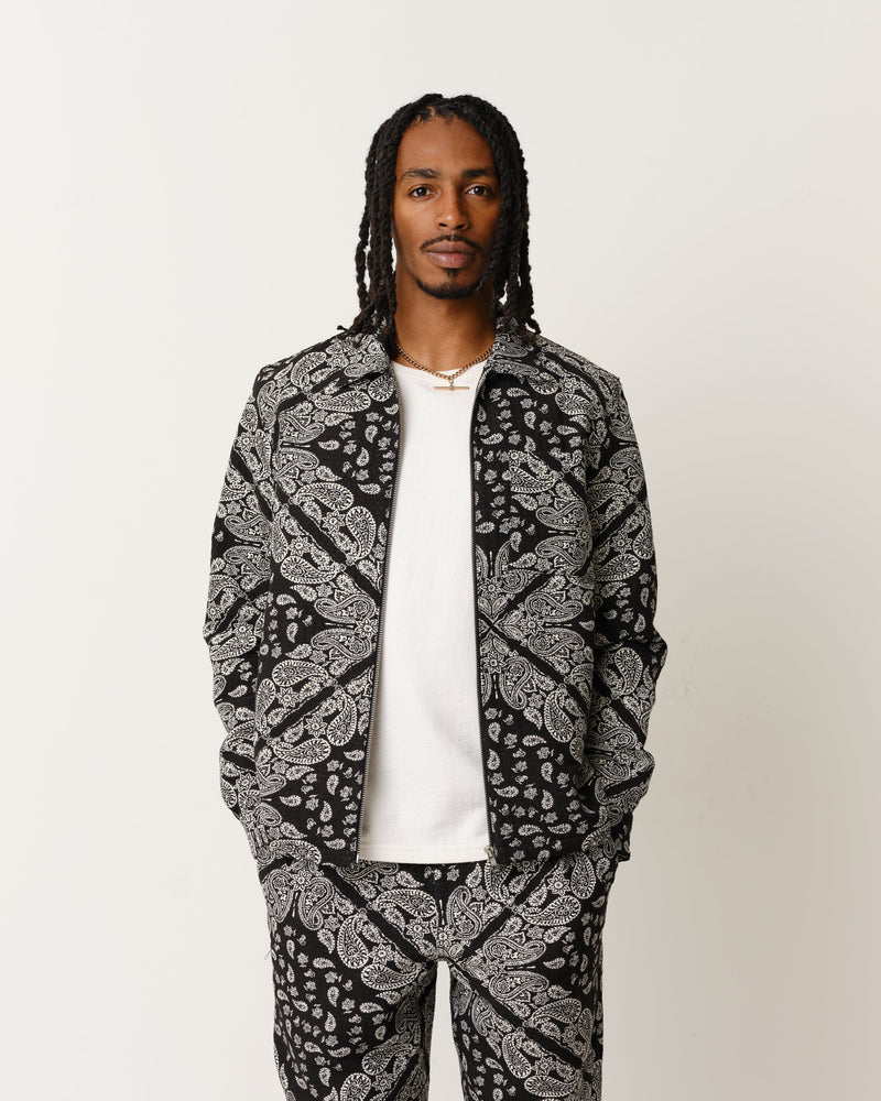 Chase Jacket Black Paisley Jacquard