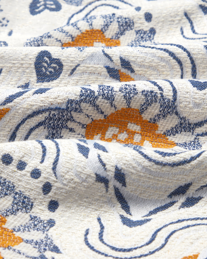 Chase Jacket Blue/Mustard Floral Jacquard