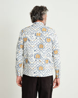 Chase Jacket Blue/Mustard Floral Jacquard