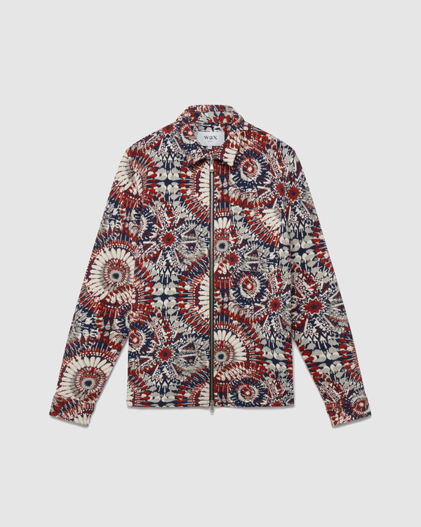 Chase Jacket Navy/Rust Fire Jacquard