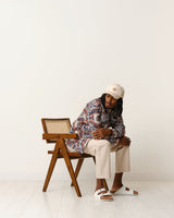 Chase Jacket Navy/Rust Fire Jacquard