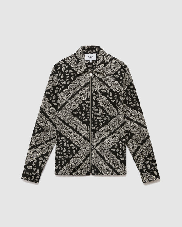 Chase Jacket Black Paisley Jacquard