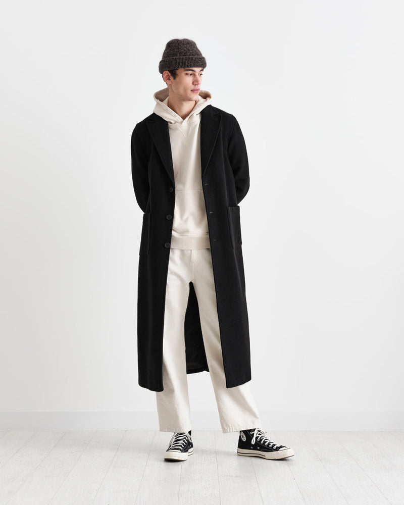 Condo Coat Black Melton Wool