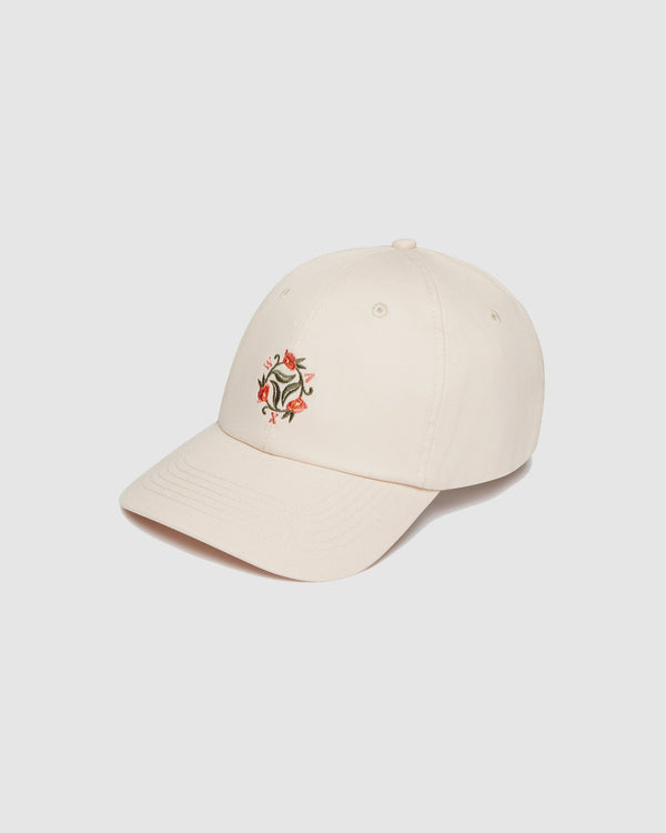 Dad Cap Ecru Floral
