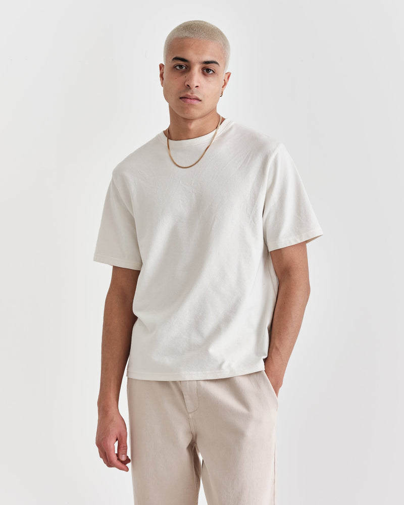 Dean T Shirt Textured Ecru