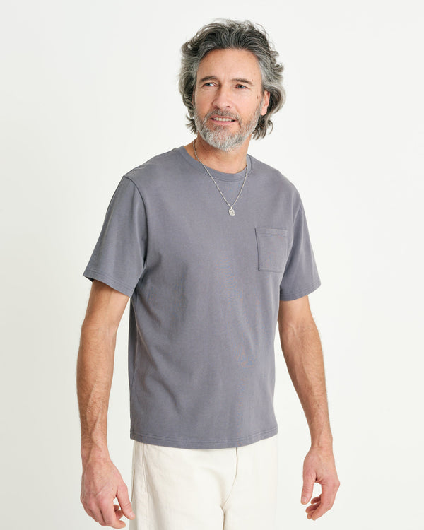 Dean Pocket T Shirt Mid Blue