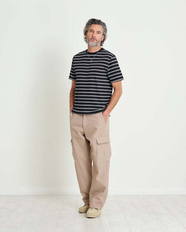 Dean T Shirt Navy Stripe