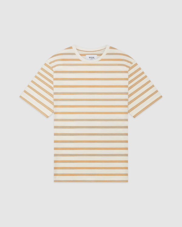 Dean T Shirt Ecru Stripe