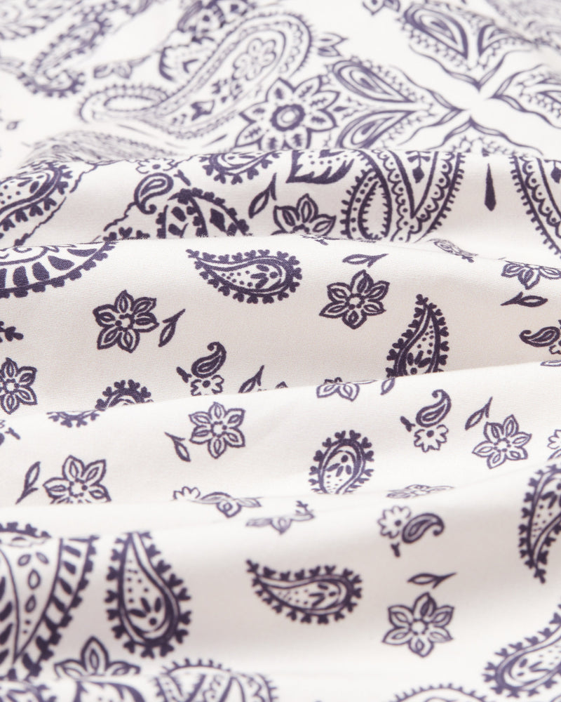Didcot Shirt Off White/Navy Paisley