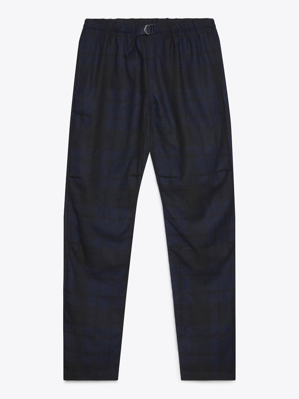 Downland Trouser Navy Tartan Wool