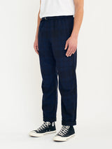 Downland Trouser Navy Tartan Wool