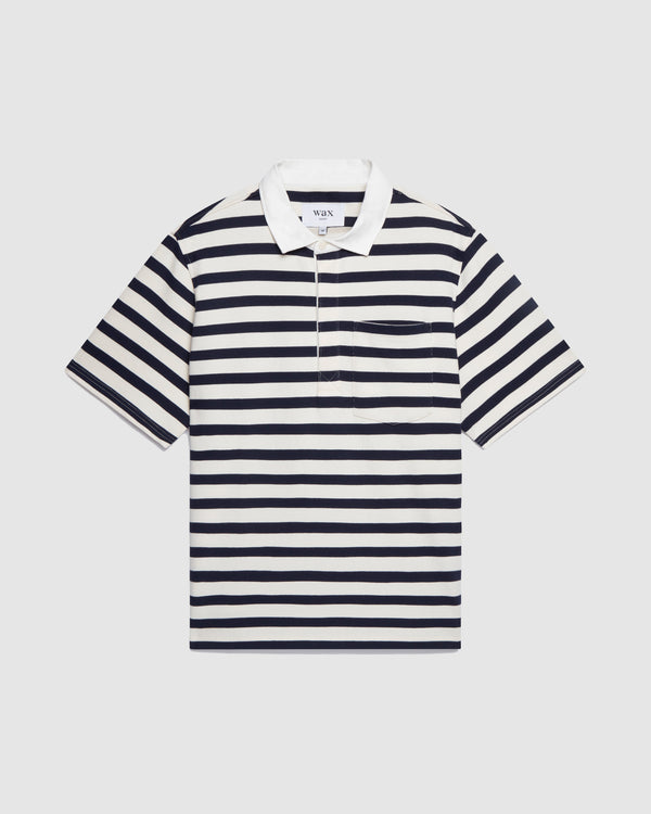 Doon Rugby Shirt Navy Stripe