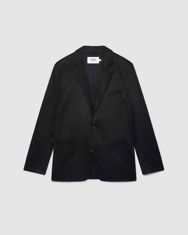 Fintry Blazer Black Linen