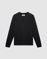 Hayden LS T Shirt Black With Tonal W