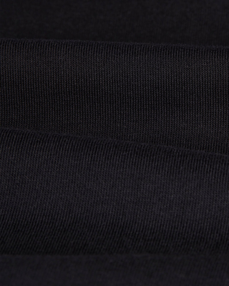 Hayden LS T Shirt Black With Tonal W