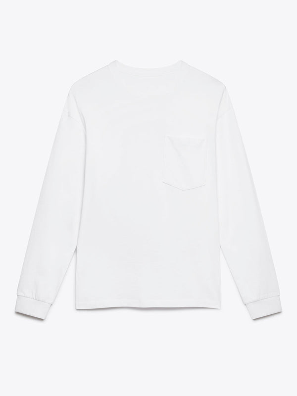 Hayden Long Sleeve Pocket T Shirt White