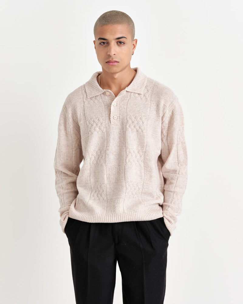 Jacobs Polo Ecru Patchwork