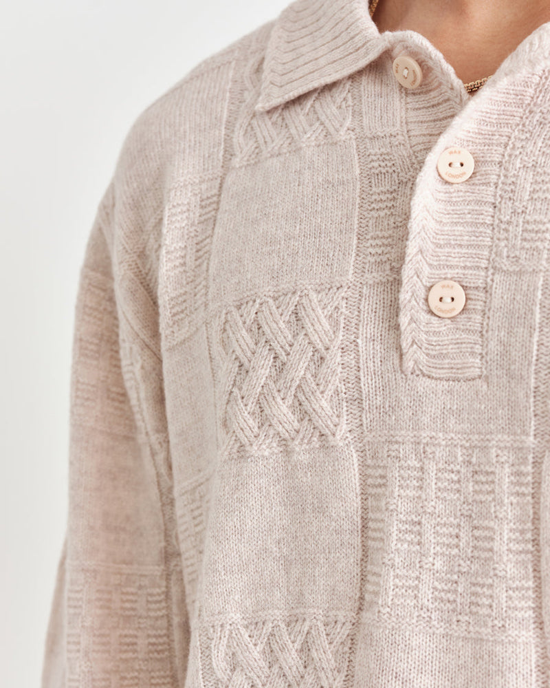 Jacobs Polo Ecru Patchwork