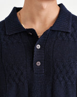 Jacobs Polo Navy Patchwork