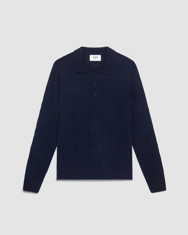 Jacobs Polo Navy Patchwork