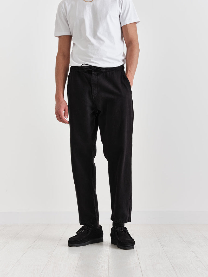 Kurt Trouser Black Cotton Twill