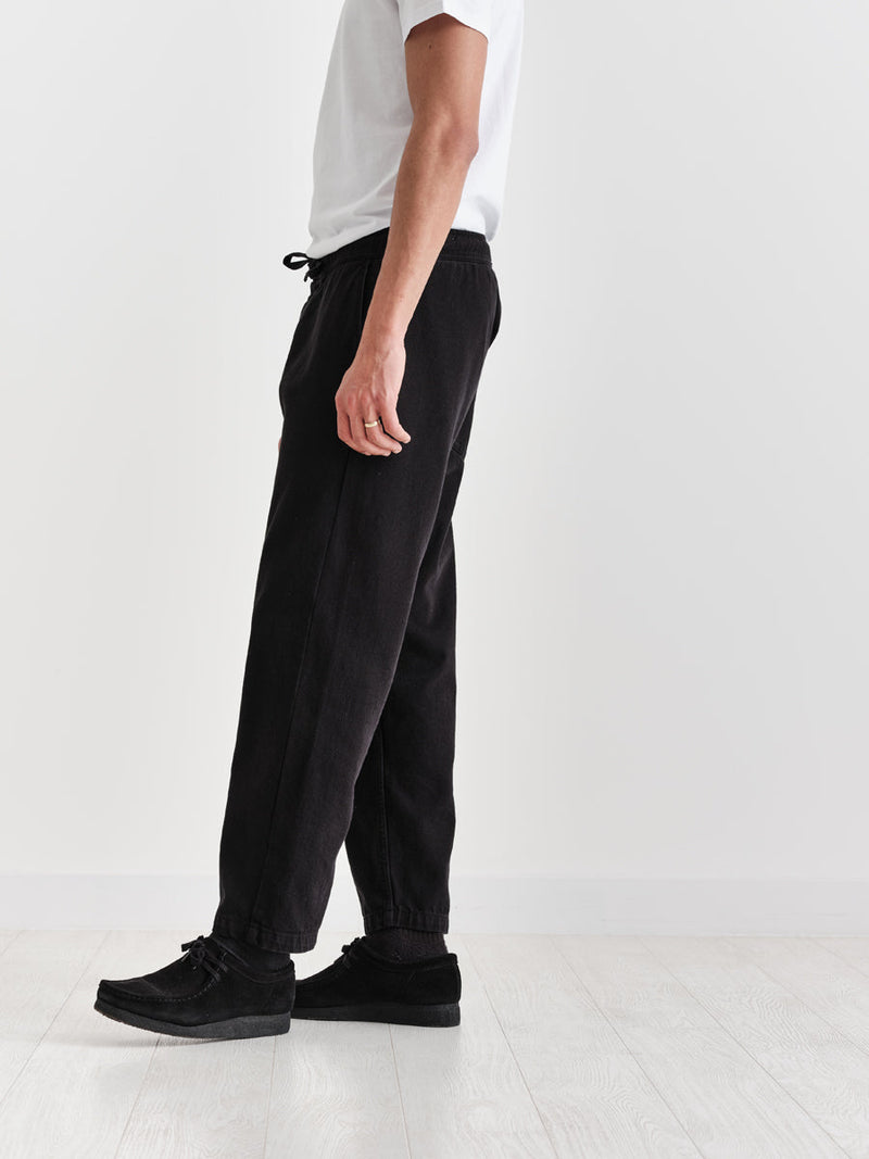 Kurt Trousers Black Heavy Twill