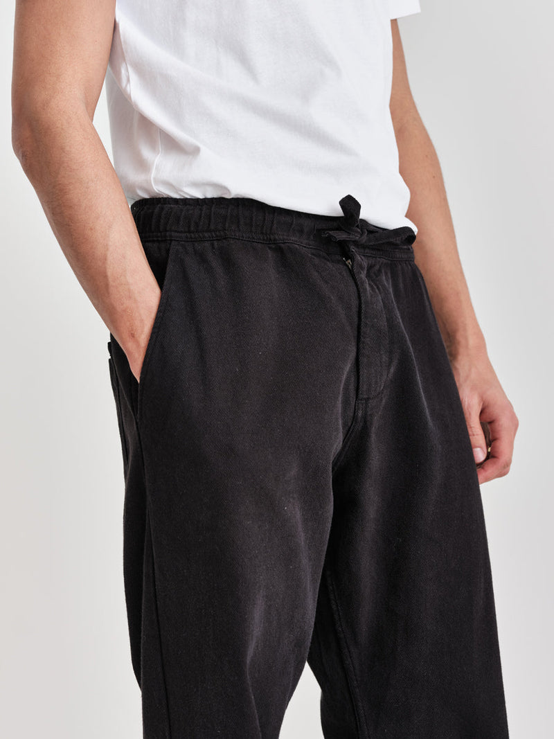 Kurt Trousers Black Heavy Twill