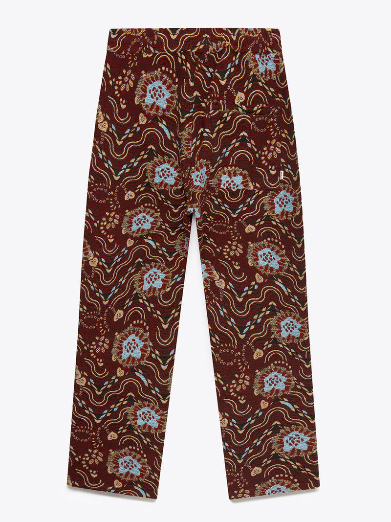 Kurt Trouser Floral Burgundy