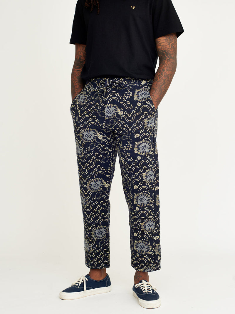Kurt Trouser Floral Navy