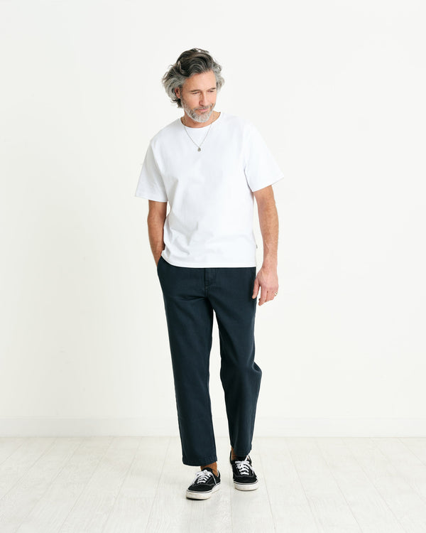 Kurt Trousers Navy Heavy Twill Longer Leg