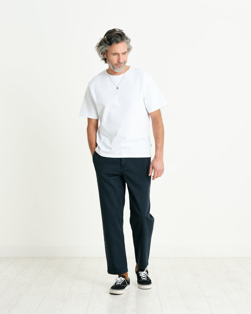 Kurt Trousers Navy Heavy Twill Longer Leg