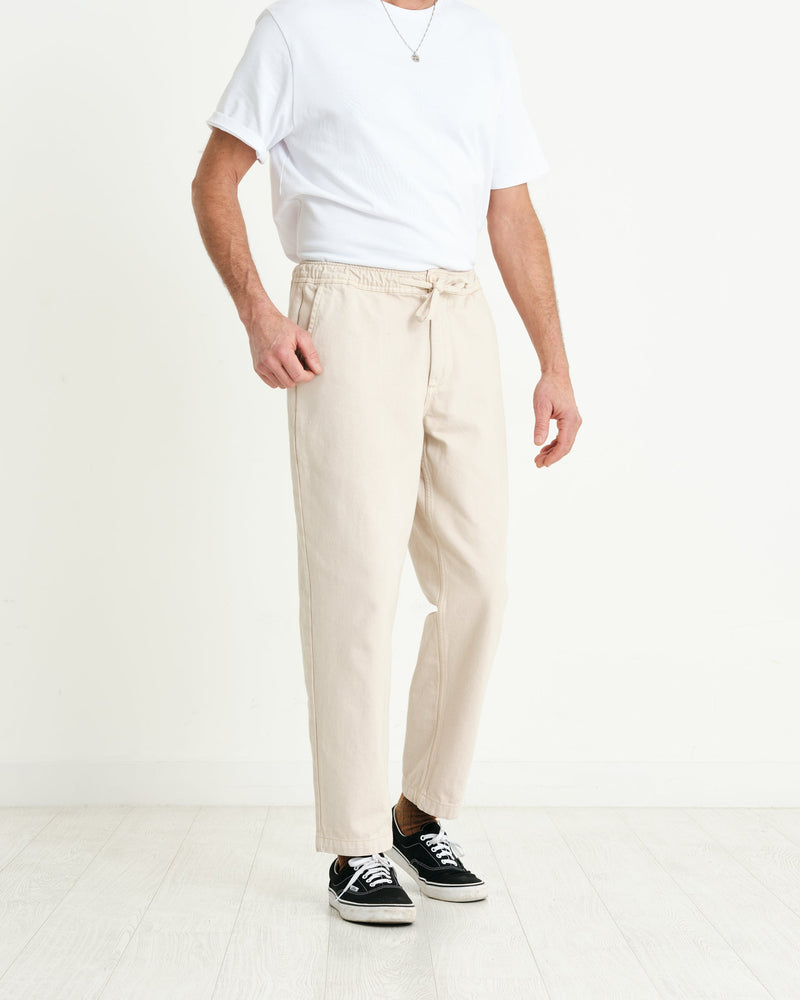 Kurt Trousers Stone Heavy Twill Longer Leg