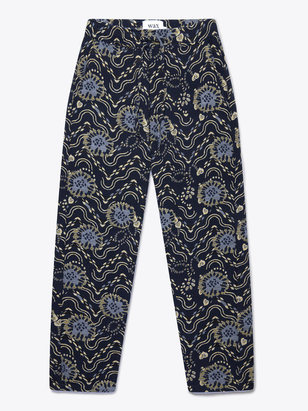Kurt Trouser Floral Navy