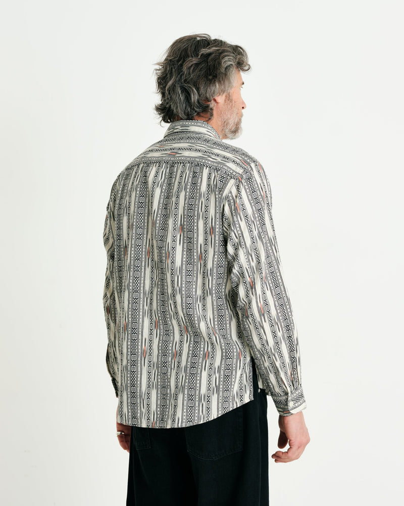 Oz Shirt Grey/Ecru Aztec Ikat