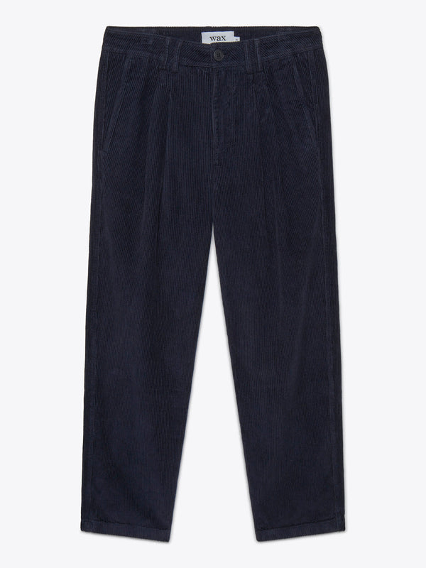 Pleat Trouser Navy Cord