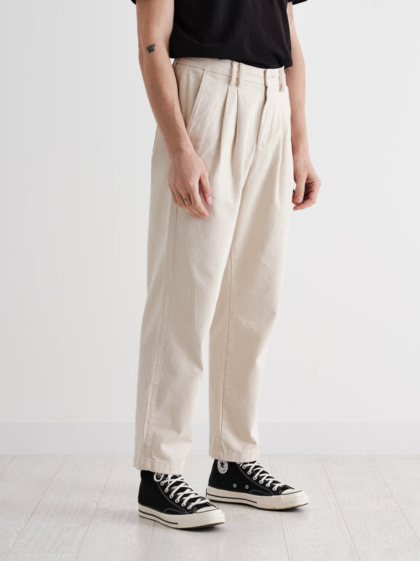 Pleat Trouser Sand