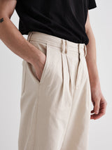 Pleat Trouser Sand