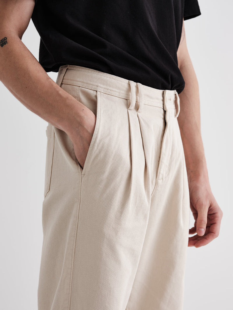 Pleat Trouser Sand