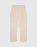 Pleat Trousers Sand Cotton Twill